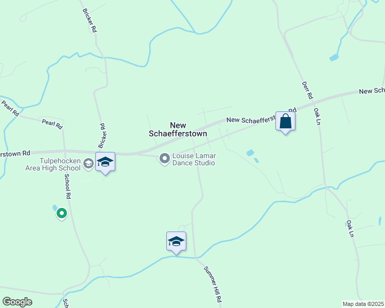 map of restaurants, bars, coffee shops, grocery stores, and more near 154 Tulpehocken Street in Bernville
