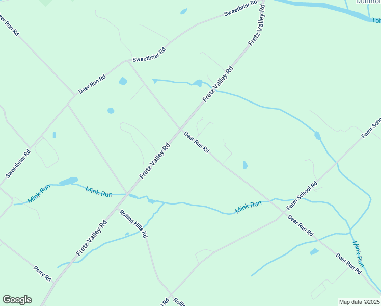 map of restaurants, bars, coffee shops, grocery stores, and more near 1100 Deer Run Road in Ottsville