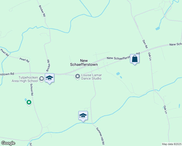 map of restaurants, bars, coffee shops, grocery stores, and more near 154 Tulpehocken Street in Bernville