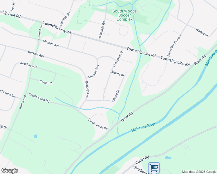 map of restaurants, bars, coffee shops, grocery stores, and more near 71 Livingston Drive in Montgomery