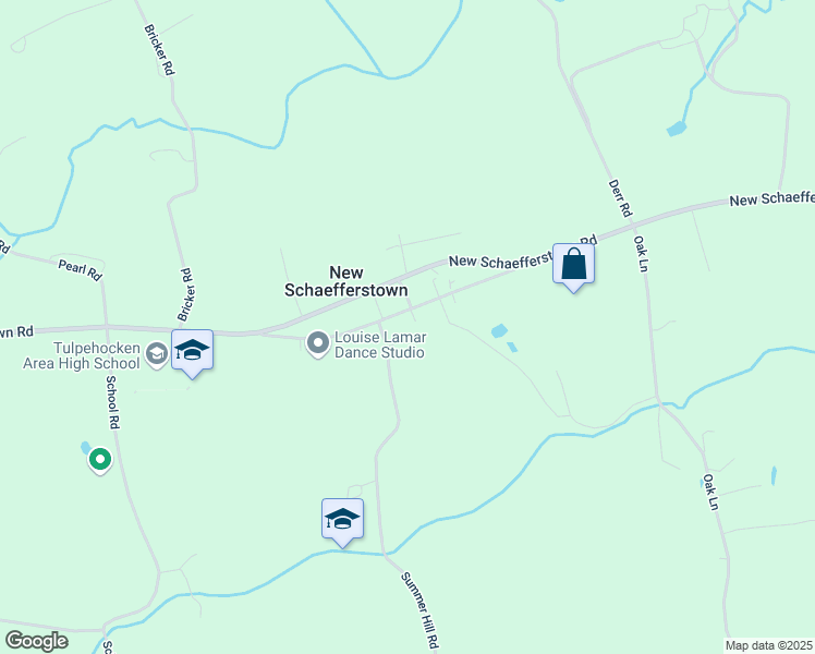 map of restaurants, bars, coffee shops, grocery stores, and more near in New Schaefferstown