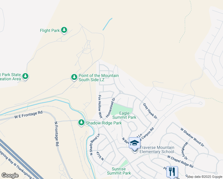 map of restaurants, bars, coffee shops, grocery stores, and more near 2780 Fox Hunters Loop in Lehi