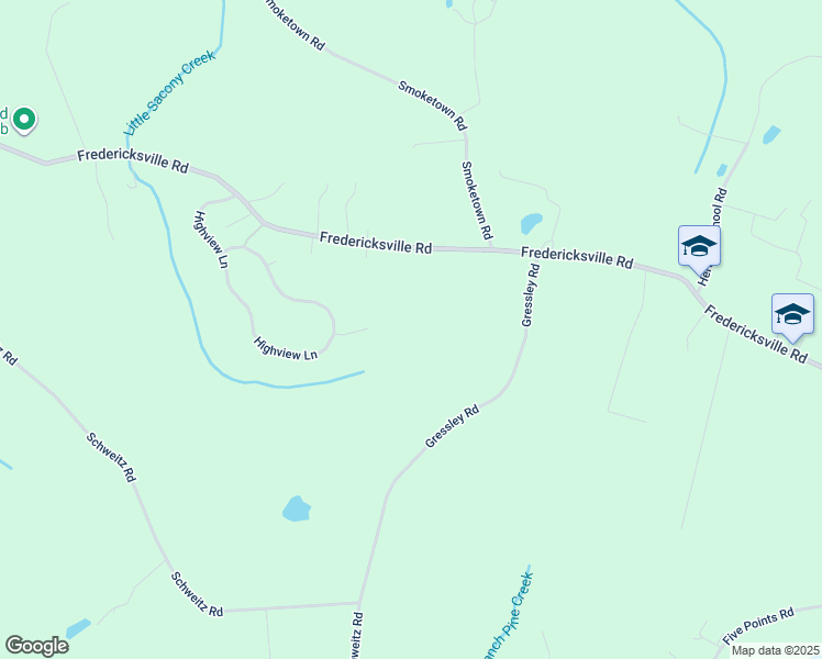 map of restaurants, bars, coffee shops, grocery stores, and more near 146 Fredericksville Road in Mertztown