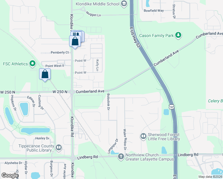 map of restaurants, bars, coffee shops, grocery stores, and more near in Tippecanoe County