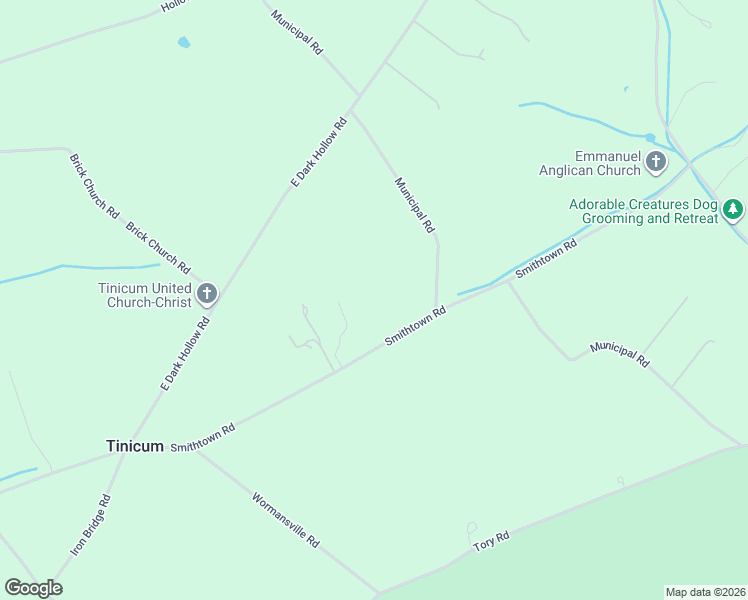 map of restaurants, bars, coffee shops, grocery stores, and more near 89 Municipal Road in Bucks County