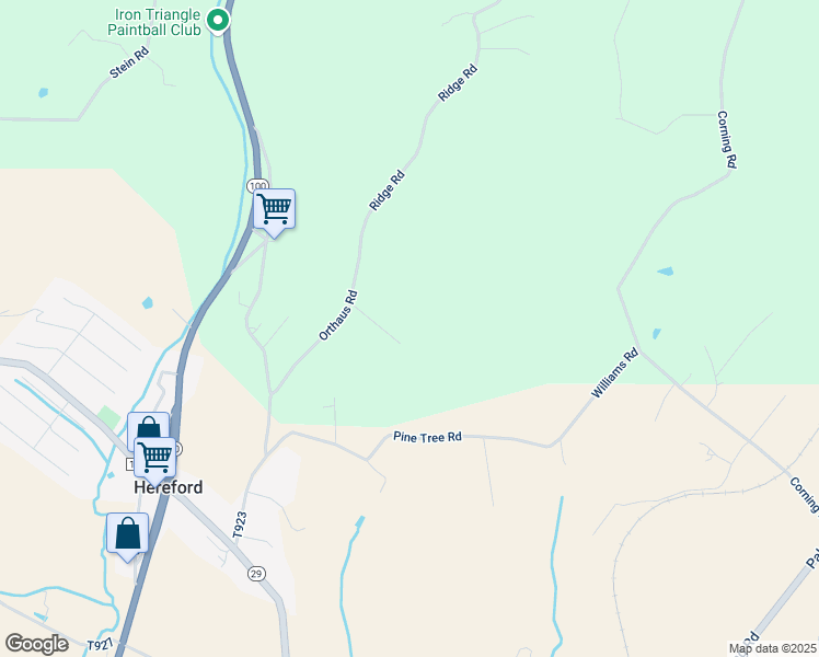 map of restaurants, bars, coffee shops, grocery stores, and more near 25 Jade Lane in Hereford