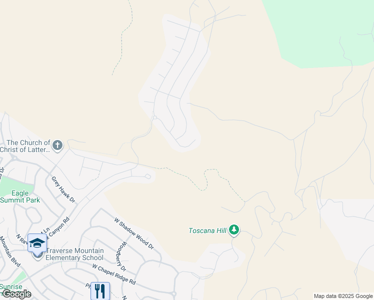 map of restaurants, bars, coffee shops, grocery stores, and more near 1713 Oakridge Circle in Lehi