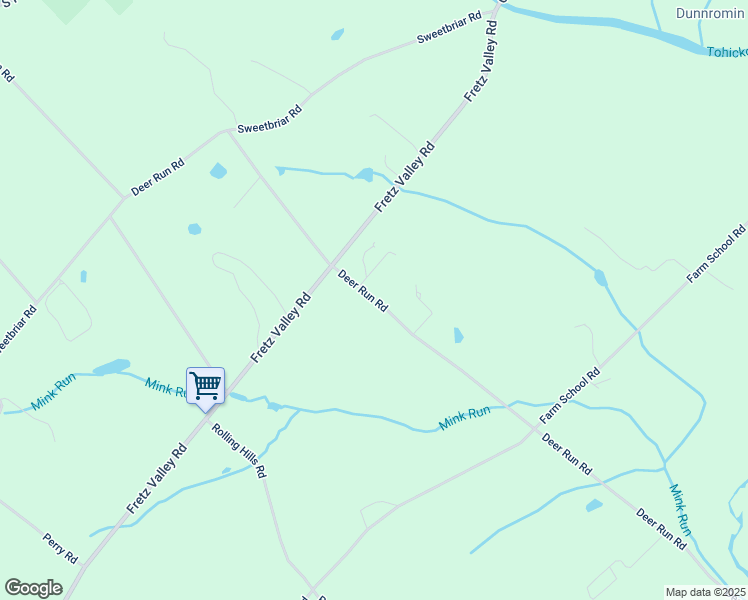 map of restaurants, bars, coffee shops, grocery stores, and more near 1100 Deer Run Road in Ottsville