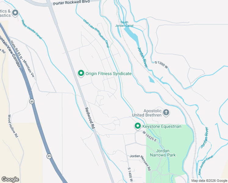 map of restaurants, bars, coffee shops, grocery stores, and more near 1521 South Truss Drive in Bluffdale