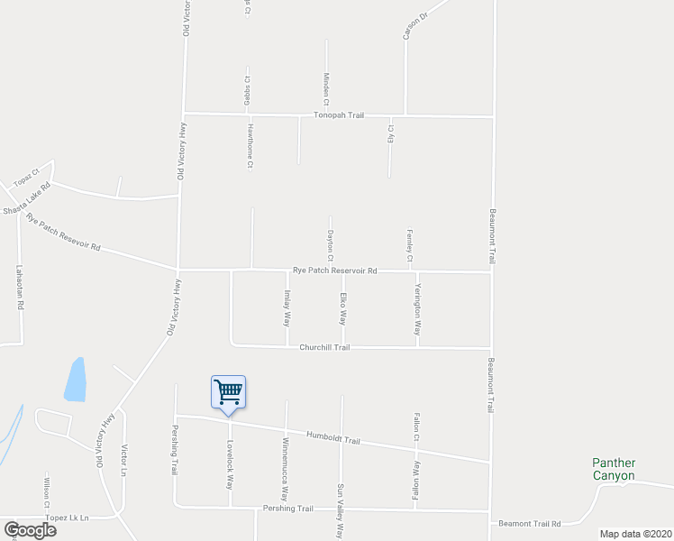 map of restaurants, bars, coffee shops, grocery stores, and more near Rye Patch Reservoir Road in Lovelock