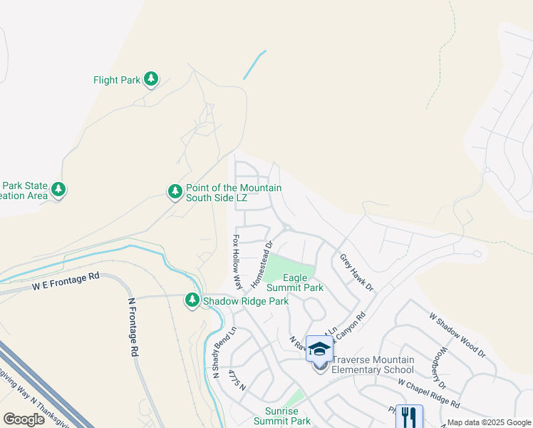 map of restaurants, bars, coffee shops, grocery stores, and more near 2781 West Chestnut Street in Lehi