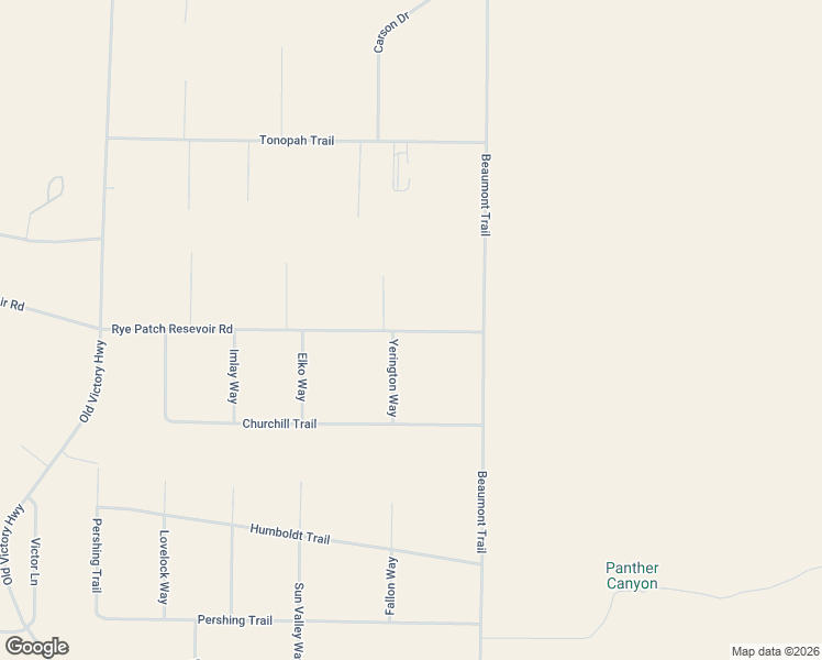 map of restaurants, bars, coffee shops, grocery stores, and more near Rye Patch Reservoir Road in Lovelock