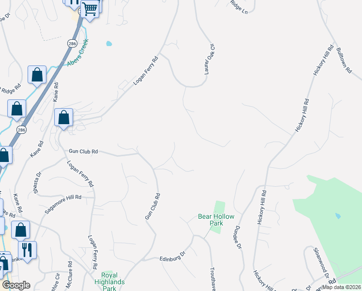 map of restaurants, bars, coffee shops, grocery stores, and more near 126 Artman Ln in Murrysville