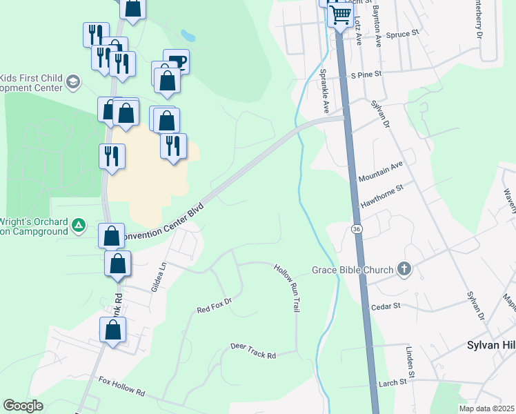 map of restaurants, bars, coffee shops, grocery stores, and more near 101-299 Fox Chase Dr in Duncansville