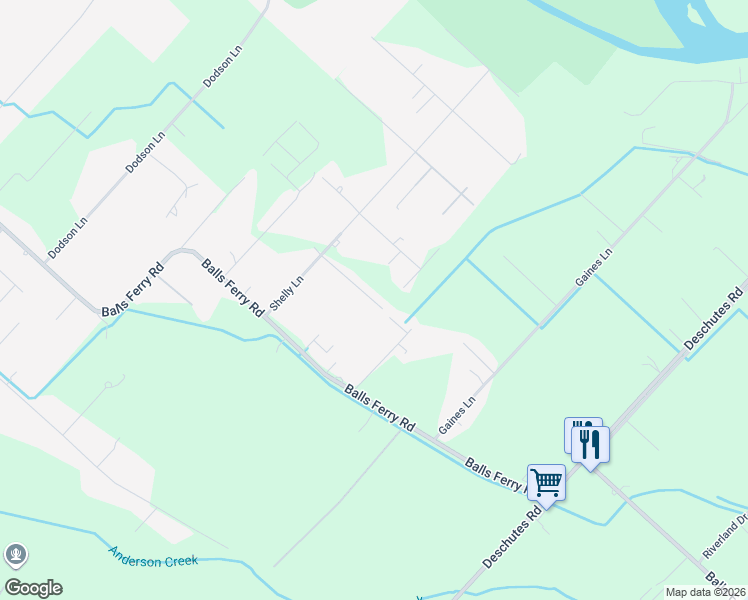 map of restaurants, bars, coffee shops, grocery stores, and more near 5371 Lalley Lane in Anderson