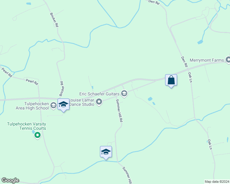 map of restaurants, bars, coffee shops, grocery stores, and more near 157 Tulpehocken Street in Bernville