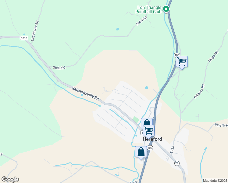 map of restaurants, bars, coffee shops, grocery stores, and more near 249 Liberty Circle in Hereford