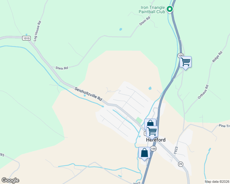 map of restaurants, bars, coffee shops, grocery stores, and more near 249 Liberty Circle in Hereford