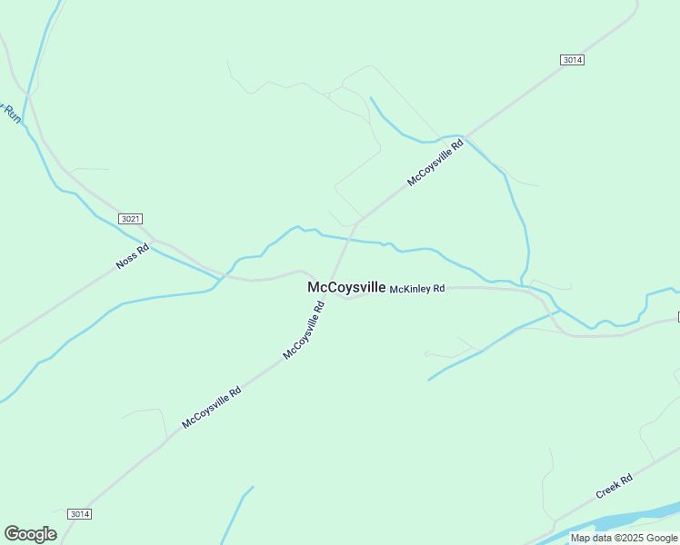 map of restaurants, bars, coffee shops, grocery stores, and more near 2562 McCoysville Road in Mifflin