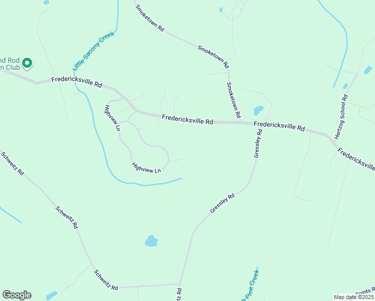map of restaurants, bars, coffee shops, grocery stores, and more near 13 Birch Court in Mertztown