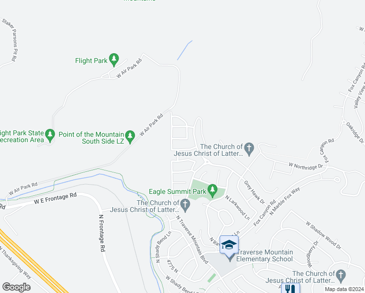 map of restaurants, bars, coffee shops, grocery stores, and more near 2828 West Chestnut Street in Lehi