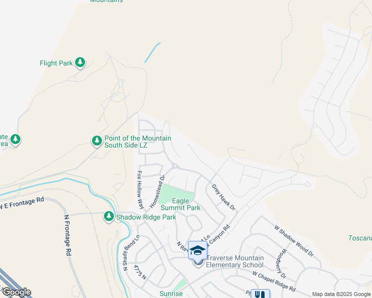 map of restaurants, bars, coffee shops, grocery stores, and more near 5381 North Eagles View Drive in Lehi