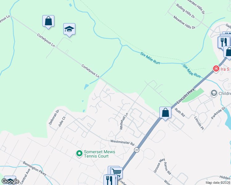 map of restaurants, bars, coffee shops, grocery stores, and more near 22 Talbot Street in Franklin Township