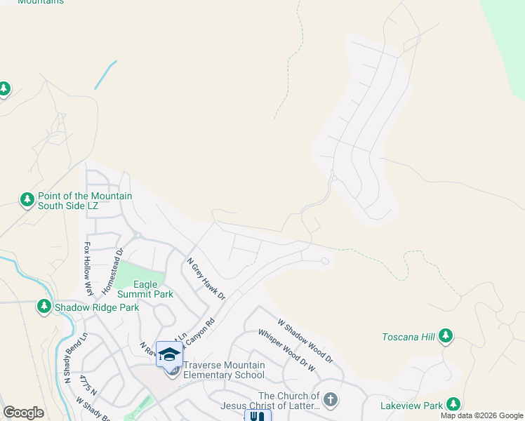 map of restaurants, bars, coffee shops, grocery stores, and more near 2136 W Northridge Road in Lehi