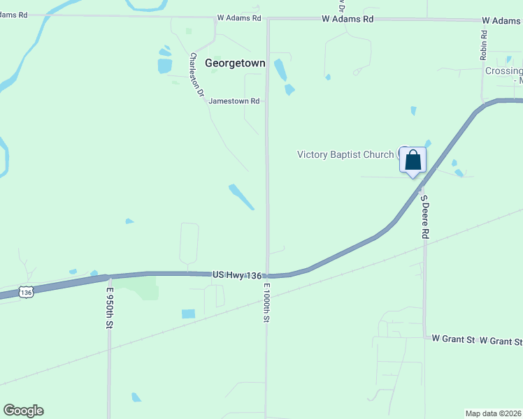 map of restaurants, bars, coffee shops, grocery stores, and more near 11846 East 1000th Street in Macomb