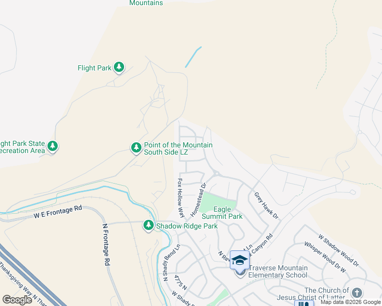 map of restaurants, bars, coffee shops, grocery stores, and more near 2827 West Bear Ridge Way in Lehi