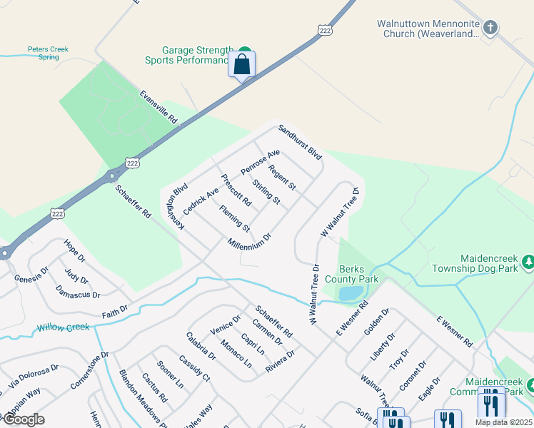 map of restaurants, bars, coffee shops, grocery stores, and more near 112 Hammond Street in Blandon