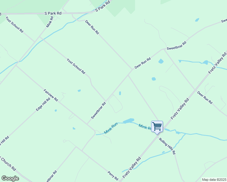 map of restaurants, bars, coffee shops, grocery stores, and more near 1634 Sweetbriar Road in Ottsville