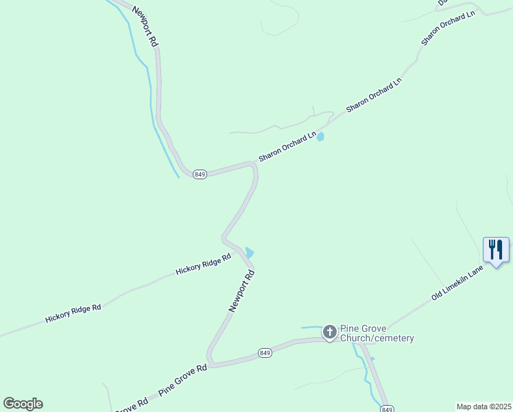 map of restaurants, bars, coffee shops, grocery stores, and more near 2342 Newport Road in Newport