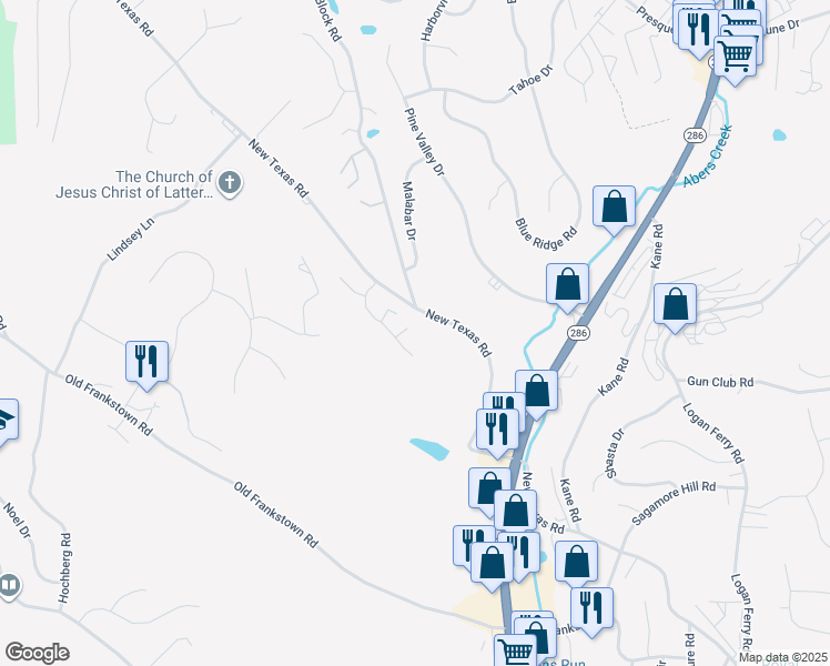 map of restaurants, bars, coffee shops, grocery stores, and more near 46 Bracken Place in Pittsburgh