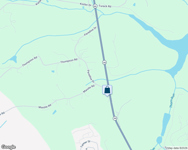 map of restaurants, bars, coffee shops, grocery stores, and more near 152 Paradise Drive in Export