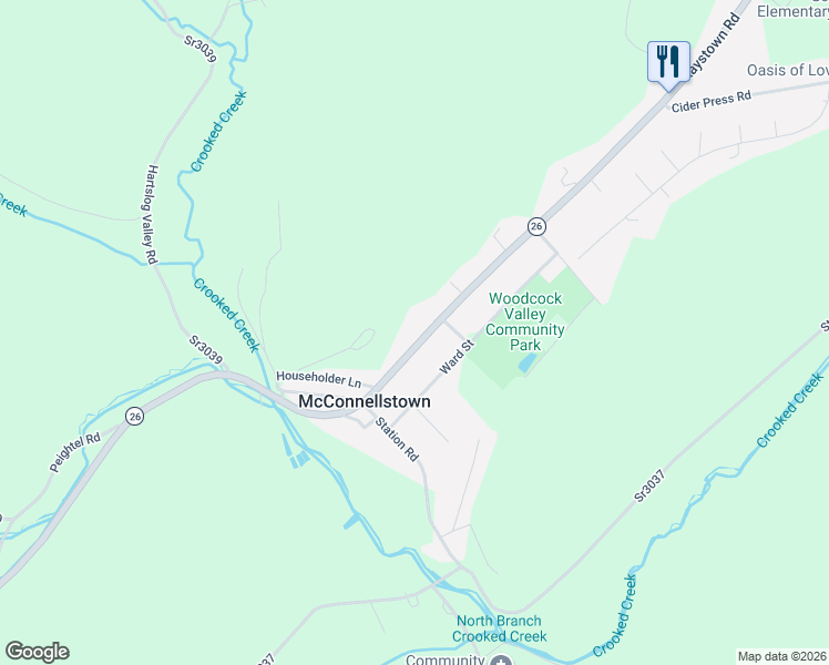 map of restaurants, bars, coffee shops, grocery stores, and more near 11610 Raystown Road in Huntingdon