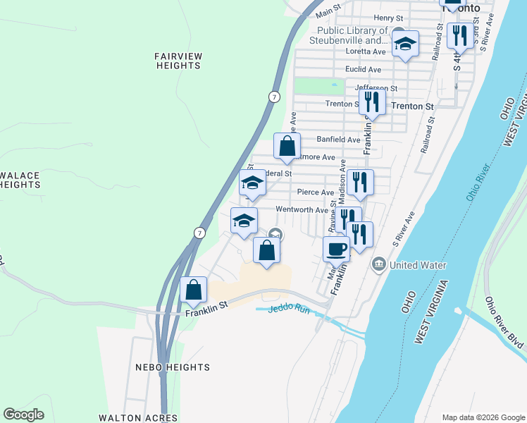 map of restaurants, bars, coffee shops, grocery stores, and more near 1217 Wentworth Avenue in Toronto