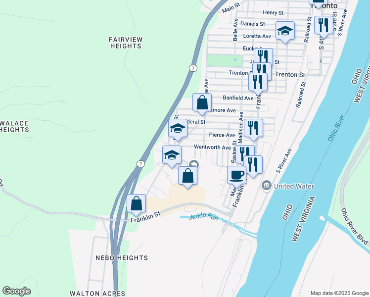 map of restaurants, bars, coffee shops, grocery stores, and more near 1217 Wentworth Avenue in Toronto