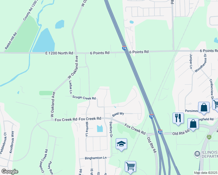 map of restaurants, bars, coffee shops, grocery stores, and more near 2706 Fox Trot Trail in Bloomington