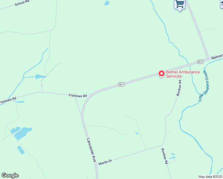 map of restaurants, bars, coffee shops, grocery stores, and more near 8049 Lancaster Avenue in Bethel