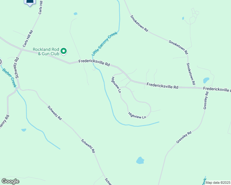 map of restaurants, bars, coffee shops, grocery stores, and more near 20 Highview Ln in Mertztown