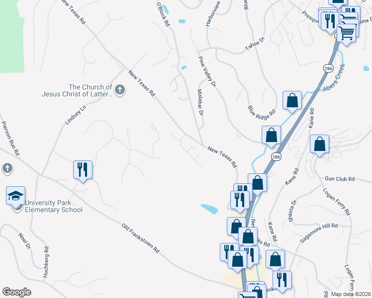 map of restaurants, bars, coffee shops, grocery stores, and more near 1 Raleigh Place in Pittsburgh