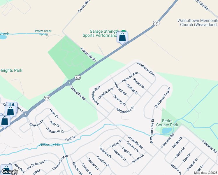 map of restaurants, bars, coffee shops, grocery stores, and more near 125 Cedrick Avenue in Blandon