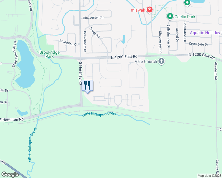 map of restaurants, bars, coffee shops, grocery stores, and more near 1731 Eide Road in Bloomington