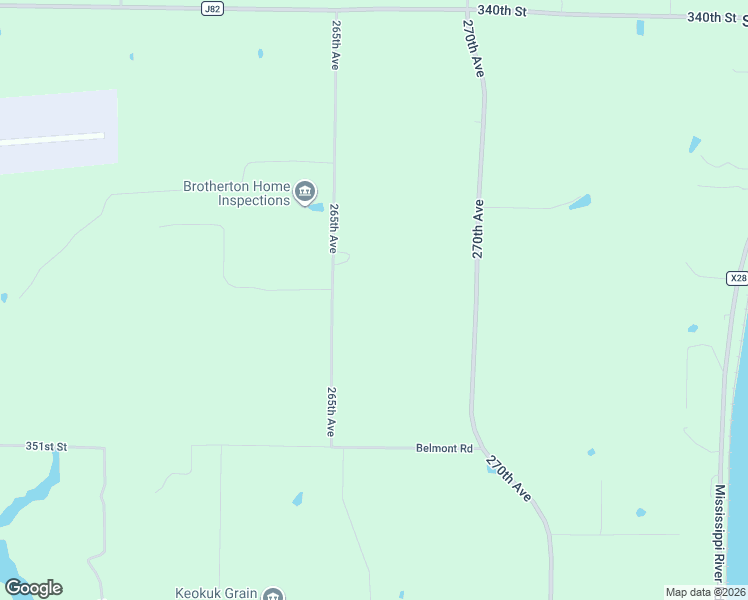map of restaurants, bars, coffee shops, grocery stores, and more near 3468 265th Avenue in Keokuk