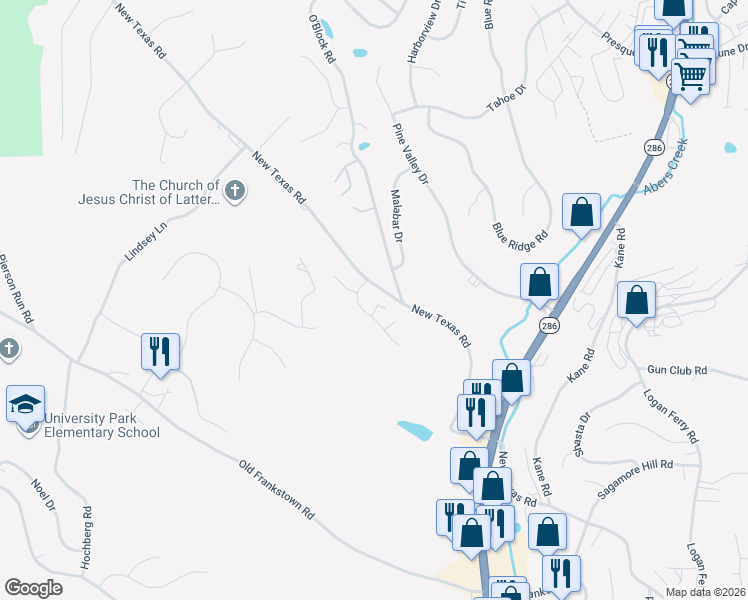 map of restaurants, bars, coffee shops, grocery stores, and more near 1 Raleigh Place in Pittsburgh