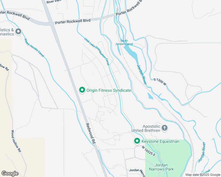 map of restaurants, bars, coffee shops, grocery stores, and more near 16284 South Coupler Lane in Bluffdale