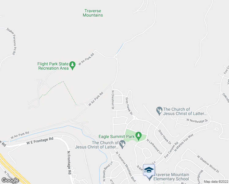 map of restaurants, bars, coffee shops, grocery stores, and more near 5508 North Chestnut Street in Lehi