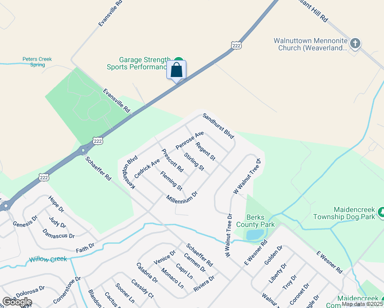 map of restaurants, bars, coffee shops, grocery stores, and more near 109 Stirling Street in Blandon
