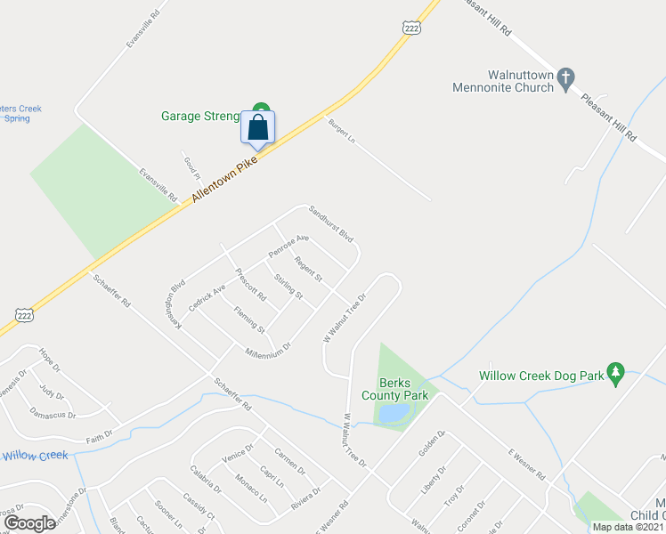 map of restaurants, bars, coffee shops, grocery stores, and more near 156 Penrose Avenue in Blandon